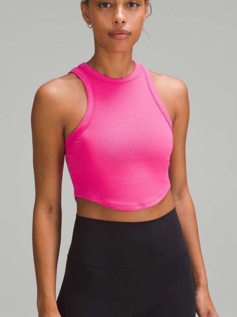 lululemon athletica Light Pink Ribbed Cropped Tank